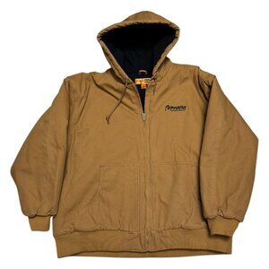 CORNER STONE Canvas Hooded Lined Outdoor Work Coat Jacket Branded Mens 3XL